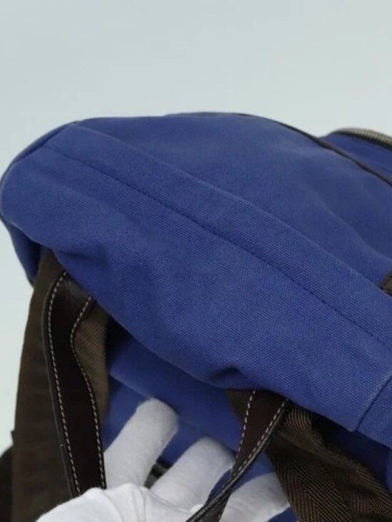PRADA Backpack Canvas Blue Auth 88293 main image 13